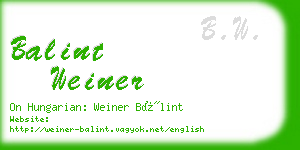 balint weiner business card